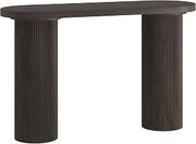 Henn&Hart 55" Fluted Modern Console Table, Sofa Table, Heritage Oak