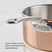 CopperBond® Aura™ 4-Quart Professional Copper Saucepan with Lid by Hestan – 4 Quarts, Copper, Model 31838