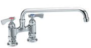 Royal Series 4" Center Raised Deck Mount Faucet by Krowne – 18"L x 12"W x 2"H, Brass, Model 15-410L