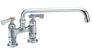 Royal Series 4" Center Raised Deck Mount Faucet by Krowne – 18"L x 12"W x 2"H, Brass, Model 15-406L