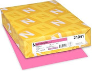 ® Colored Card Stock by Astrobrights – 250 Count (Pack of 1), Card stock, Pulsar Pink, Model 21041