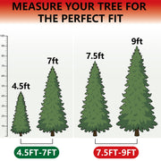 Homest Artificial Tree Storage Bag, 4.5-7 Foot Capacity, Red with Wheels