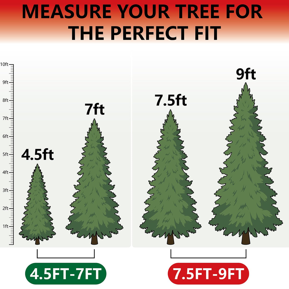 Homest Artificial Tree Storage Bag, 4.5-7 Foot Capacity, Red with Wheels