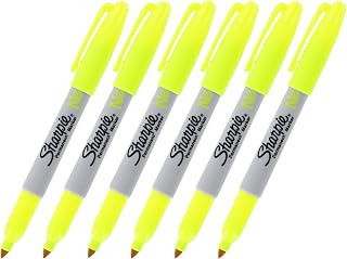 Sharpie Neon Permanent Marker, Neon Yellow Ink, Pack of 6