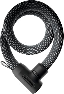 Yarnit 4004K 4mm Steel Chain Lock with Key, 110cm (3.6ft), Durable Black Security Chain for Bikes, Versatile & Compact Theft Protection | Abus Yarnit 4004K 4mm Steel Chain Lock, 110cm, Key Lock, Black
