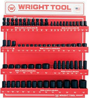 Wright Tool 94 Pc. Metric 3/8" & 1/2" Dr. 6 Pt. Standard & Deep Impact Sockets