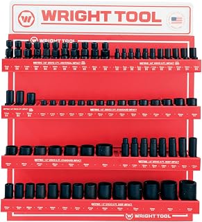 Wright Tool 94 Pc. Metric 3/8" & 1/2" Dr. 6 Pt. Standard & Deep Impact Sockets