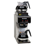 VP17-3SS2U Pourover Commercial Coffee Brewer with One Lower and Two Upper Warmers by Bunn – 12.00x22.00x25.50, 3.8 gallons, Stainless Steel, Silver, Model 13300.0004