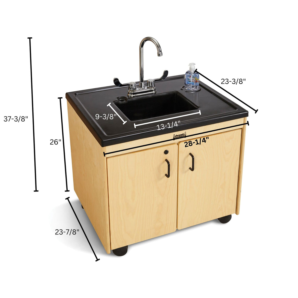 Clean Hands Helper by Jonti-Craft – 26", Plastic, Natural wood, Model 1370JC