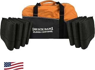 Quick Dam QDDUFF10-7 Flood Barrier Duffel Kit, Black, 7 Piece | absorb, contain and divert problem flood water effectively