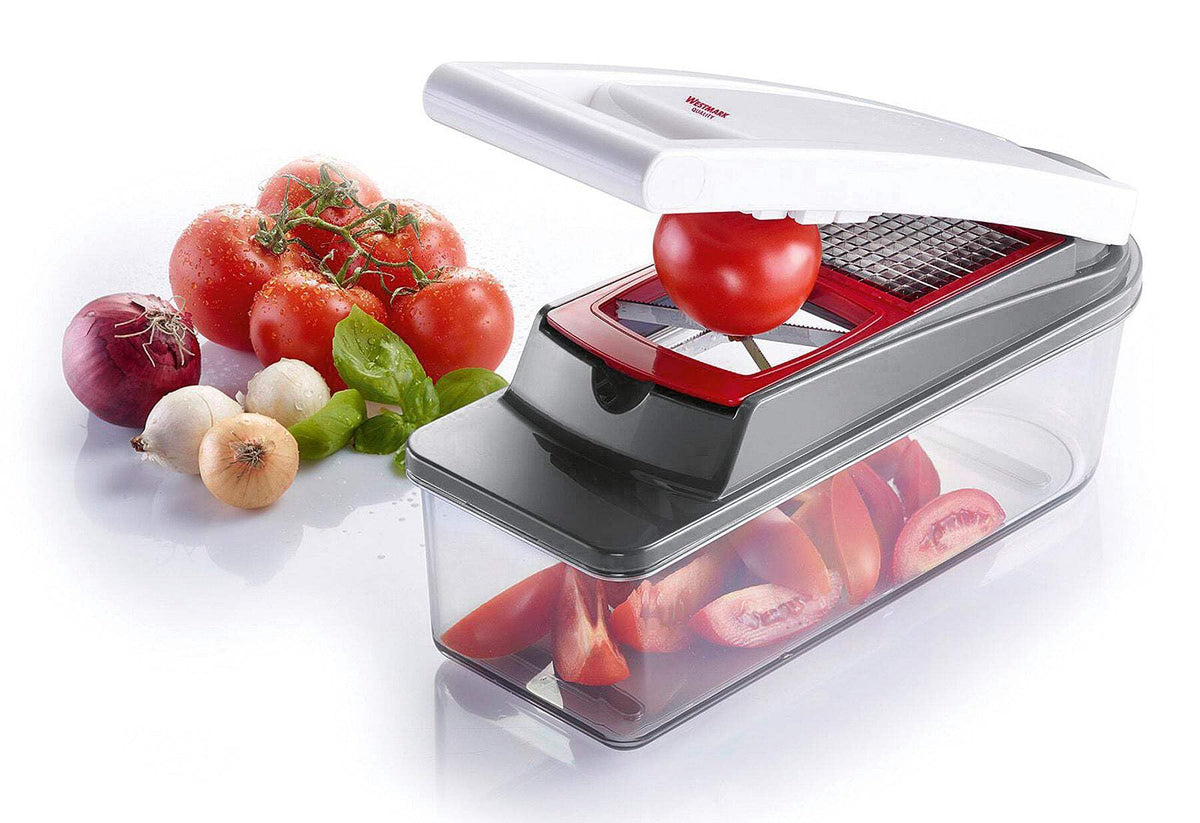 Multi-Slicer Dicer Star by Westmark – 11 piece set, Plastic, Red/Black, Pack of 11, Model 97112260