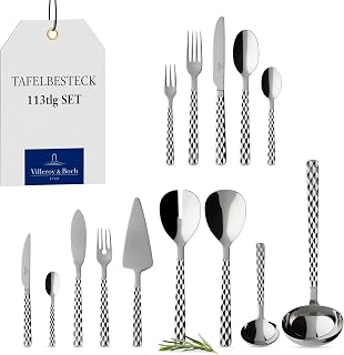 Villeroy & Boch Boston Cutlery for up to 12 Persons, 113-Pieces, Stainless Steel