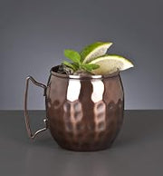 World Tableware MM-100 Hammered Copper Mug, 14 oz.
