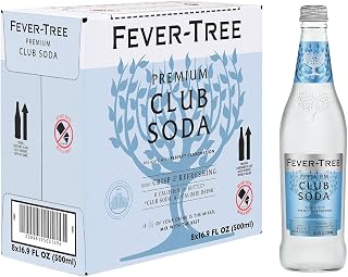 Fever-Tree Premium Club Soda, 16.9 Fl Oz Glass Bottle (8 Count)