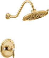 Moen UTS33102BG Weymouth M-CORE 3-Series 1-Handle Shower Trim Kit, Valve Required, Brushed Gold