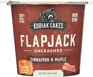 Kodiak Cakes Flapjack, Onthego, Cinn Mpl, Pack of 12, Size 2.25 OZ, (Low Carb Kosher)