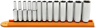 GEARWRENCH 13 Pc. 1/4" Drive 6 Pt. Socket Set, Deep, Metric - 80304