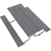 Outdoor 8'L Rectangular Picnic Table by Global Industrial – Recycled Plastic & Steel, Grey, Model 271675GY