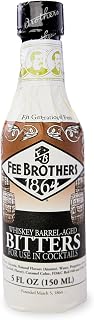 Fee Brothers Whiskey Barrel-Aged Cocktail Bitters, 5 fl oz (150ml) | Aromatic Cocktail Mixer & Concentrated Flavoring, Gluten Free, Vegan-Friendly