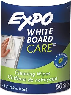 EXPO 81850 Dry-Erase Board-Cleaning Wet Wipes 6 x 9 50/Container