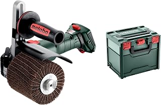 metabo Cordless Satin Machine SVB 18 LTX BL 200-18 V, CAS, 200 mm Grinding Body Diameter - Brushless Motor, Variable Speed, Metal Processing, Satining, Grinding, Polishing - Includes Accessories and
