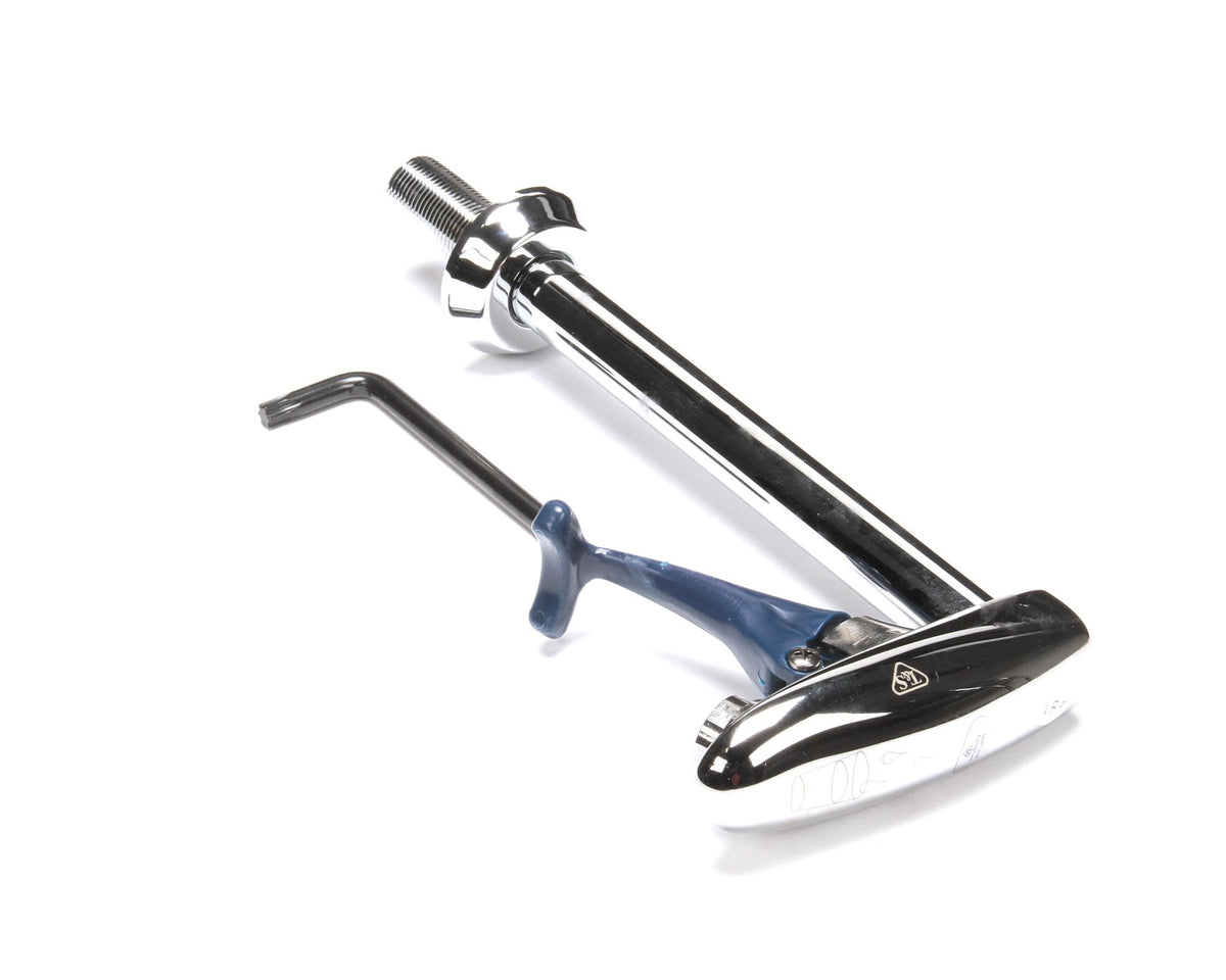 LF GLS FLTR by T&S Brass – 1/2" NPT, Polished chrome plated brass body & pedestal, chrome plated metal flange and thermoplastic arm, Silver, Model B-1210