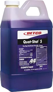 Betco Quat-Stat 5 Disinfectant - Concentrate Liquid - 0.53 gal (67.63 fl oz) - Lavender Scent