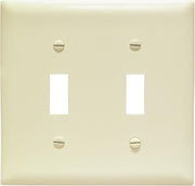 Legrand Pass & Seymour TPJ2I Trademaster Jumbo Oversized Unbreakable Nylon Wall Plate, 2 Gang, Two Toggle Cover, Ivory (1 Count)