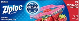 Ziploc Double Zipper Gallon Storage Bags 20 ea
