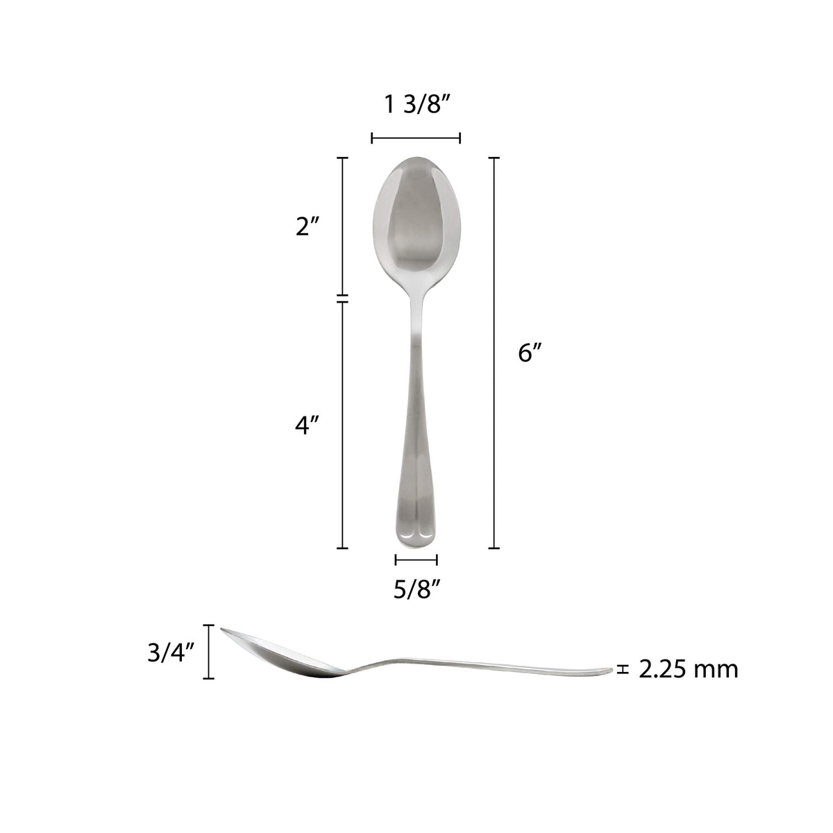 Flatware-Dakota 18/0 satin heavy weight stainless steel tea spoon by Thunder Group – Stainless Steel, Silver, Model SLDK102