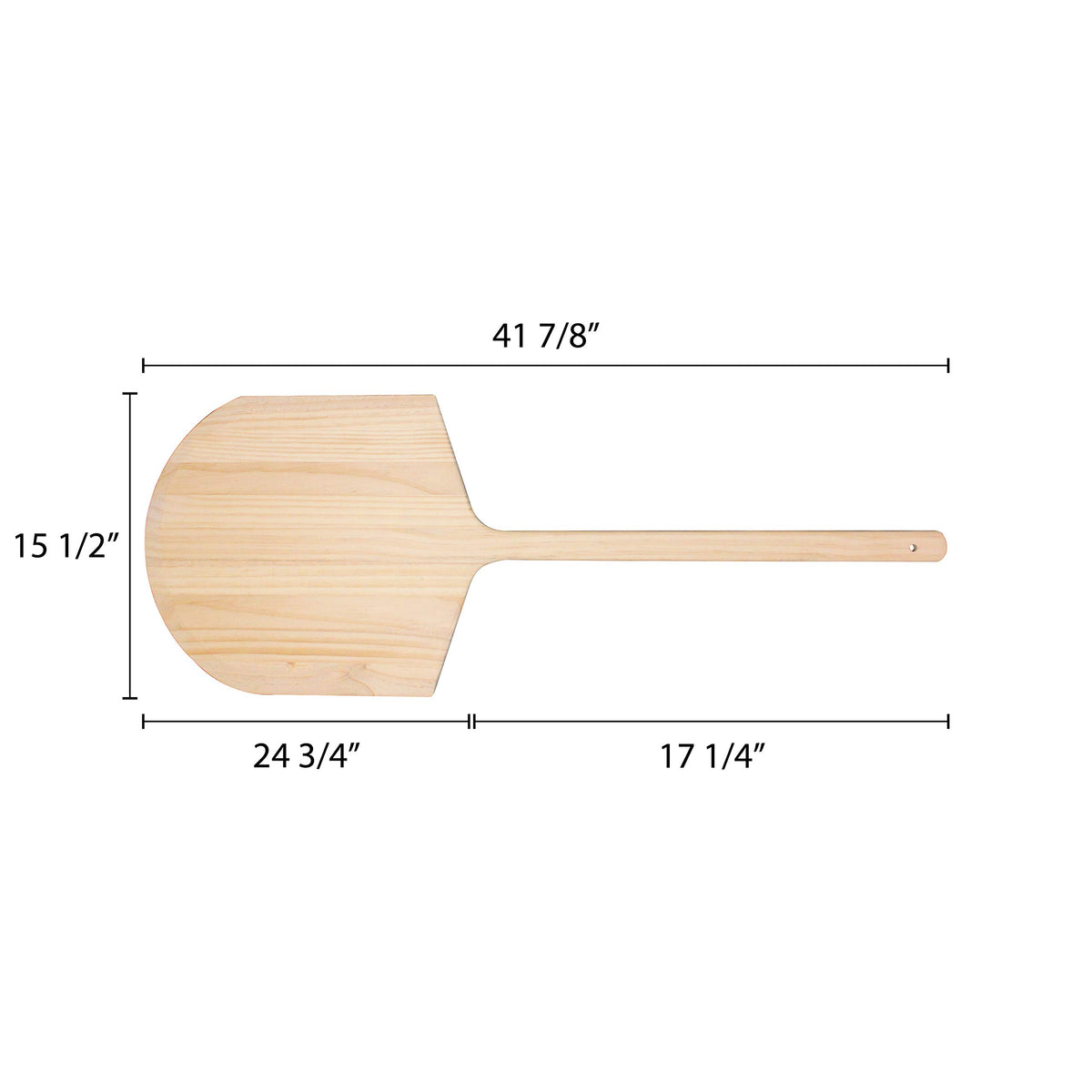 Wooden pizza peel 16"x18" blade by Thunder Group – 16x18, Hardwood, Natural wood, Model WDPP1642