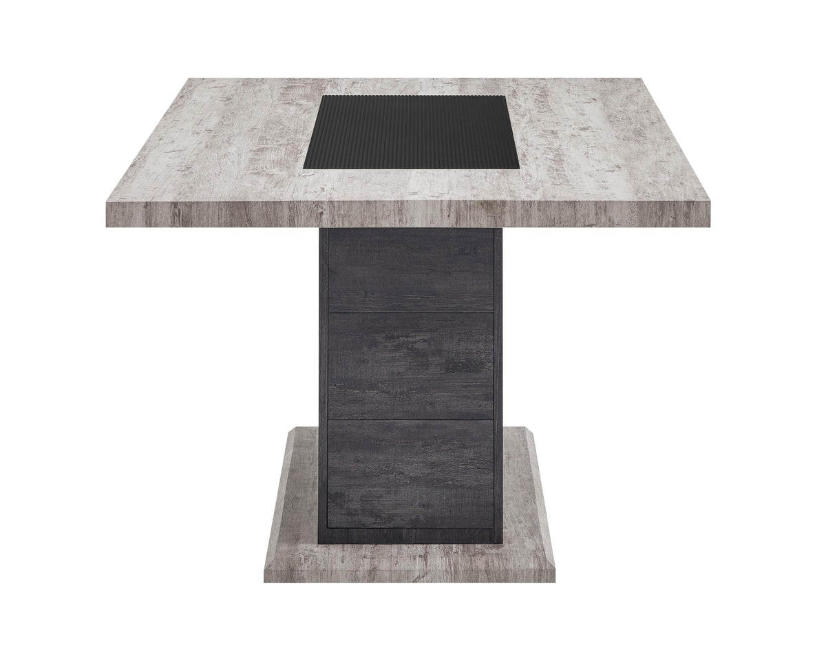 D8030 Dining Table with Storage Drawers by Global Furniture USA – Engineered Wood, Grey, Model AMZ-D8030DT