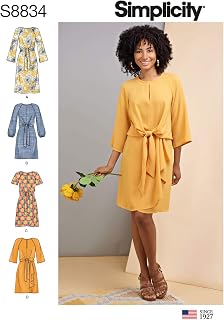 Simplicity Women's Tie Front Dress Sewing Patterns, Sizes 4-12