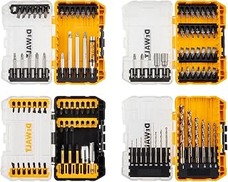 Drill Bit Set, 21 Pc. Titanium Nitride Coated Pilot Point DEWALT Bit Set with Case for Wood, Metal and Plastic (DW1361)