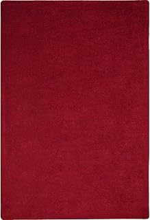 Joy Carpets Endurance Solid Colored Area Rug in Color Burgundy, 4' x 6'