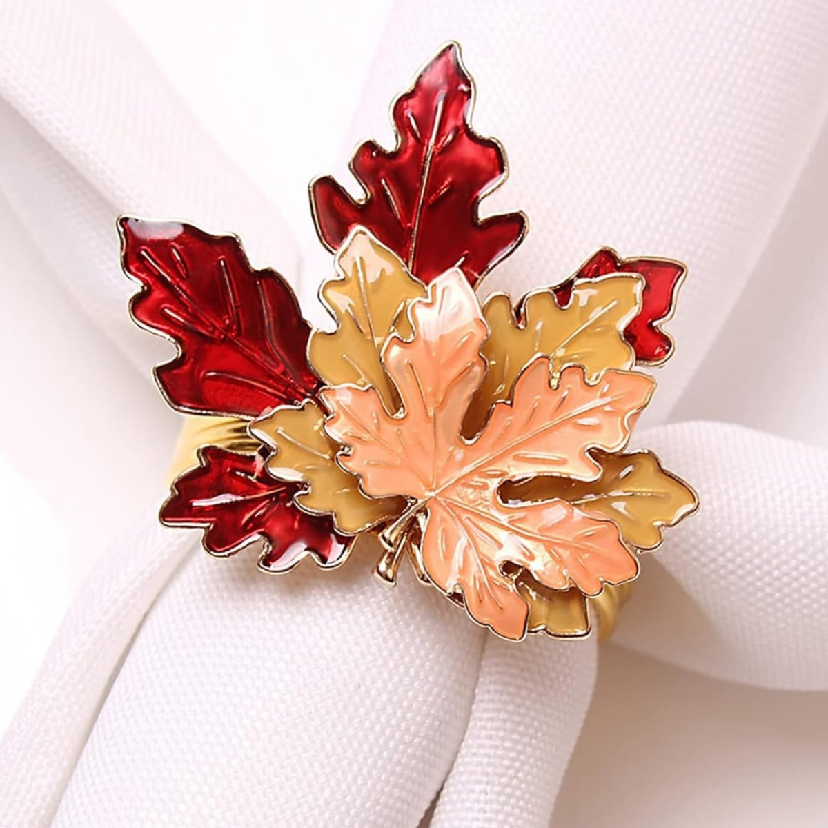 Generic Maple Leaf Napkin Rings, Set of 6, Color B