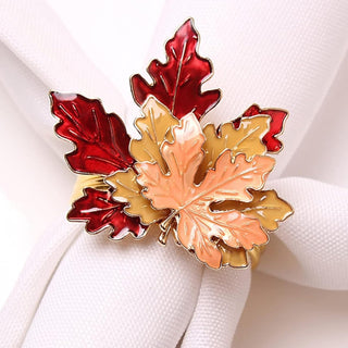 Generic Maple Leaf Napkin Rings, Set of 6, Color B