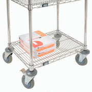 Chrome Wire Shelf Mobile Printer Stand by Nexel – 18"L x 24"W x 39"H, Steel, Chrome, Model 250117A