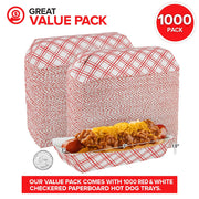 Stock Your Home 1000 / 1000 Count / Red Serving Trays