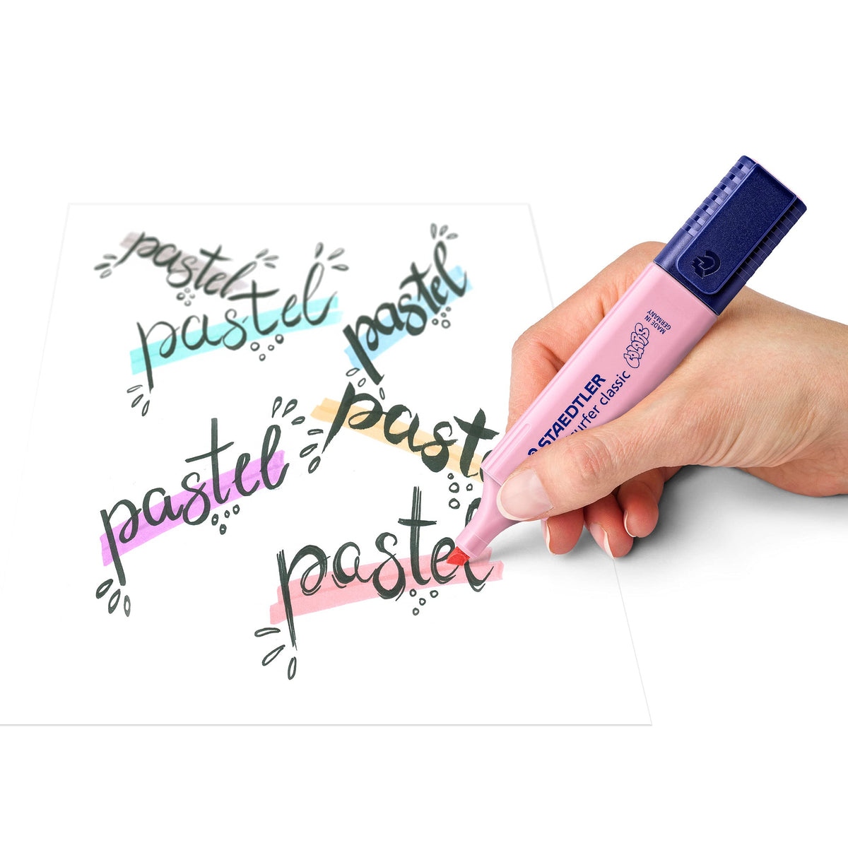 364 CWP4PA Textsurfer Classic Highlighter - Assorted Pastel Colours (Pack of 4) by STAEDTLER – 4 Count (Pack of 1), Plastic, Trend Pastel, Model 4007817063552
