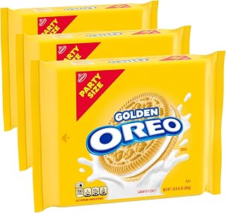 Oreo Golden Sandwich Cookies, Party Size, 24.16 oz (Pack of 3)