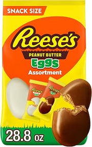 Reese's Assorted Flavored Snack Size Peanut Butter Eggs, Candy Bag, Easter Candy, 28.8 oz