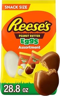 Reese's Assorted Flavored Snack Size Peanut Butter Eggs, Candy Bag, Easter Candy, 28.8 oz