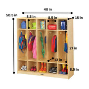 5 Section Coat Locker by Jonti-Craft – 1, Wood, Model 2681JC