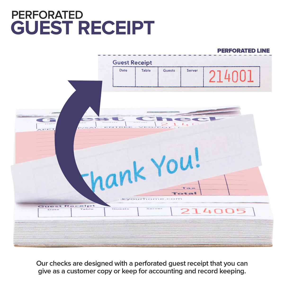 Stock Your Home 10 Pack / Pink / 10 Guest Checks