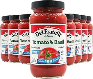 Dei Fratelli Tomato & Basil Pasta Sauce (24 oz. jars; 8 pack) - No Water Added - Never from Tomato Paste - 5th Generation Recipe