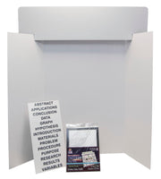 Presentation Board Project Kit with Project Papers by Pacon – 48" x 36", Paper, White, Includes Self-Adhesive Project Papers, Model 3794