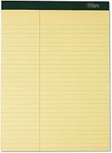 Tops 63396 Double Docket Ruled Pads, 8 1/2 x 11 3/4, Canary, 100 Sheets, 6 Pads/Pack