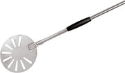 PADERNO World Cuisine 9-Inch Diameter Slotted Stainless-Steel Pizza Peel, 59-Inch Long Handle