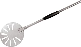 PADERNO World Cuisine 9-Inch Diameter Slotted Stainless-Steel Pizza Peel, 59-Inch Long Handle